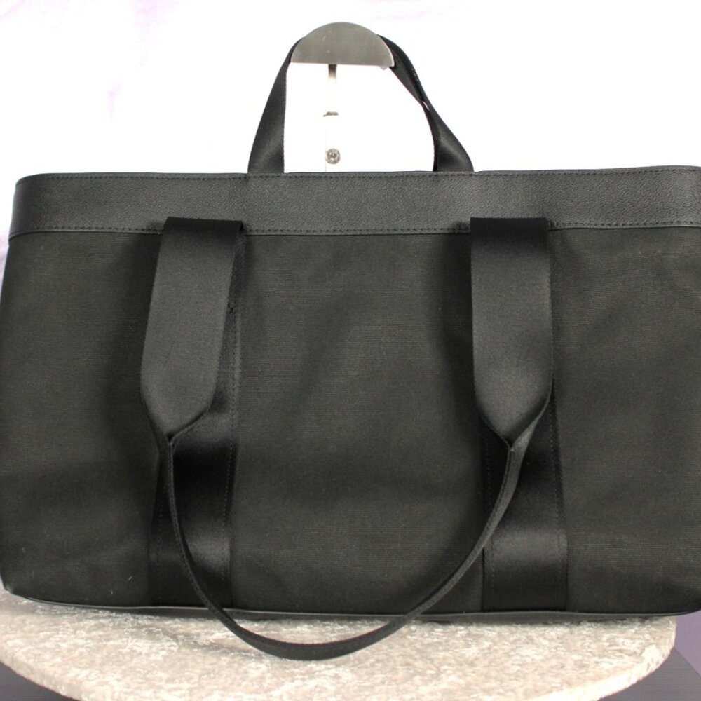 Michael Kors Black Canvas and Leather Laptop Tote - Picture 2 of 8